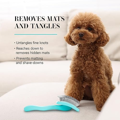 Miniatura 29 de Chris Christensen Big G - Cepillo para perros (Goldendoodles, Labradoodles, Caniches), peinado como un profesional, estilo desenredante de pelusa