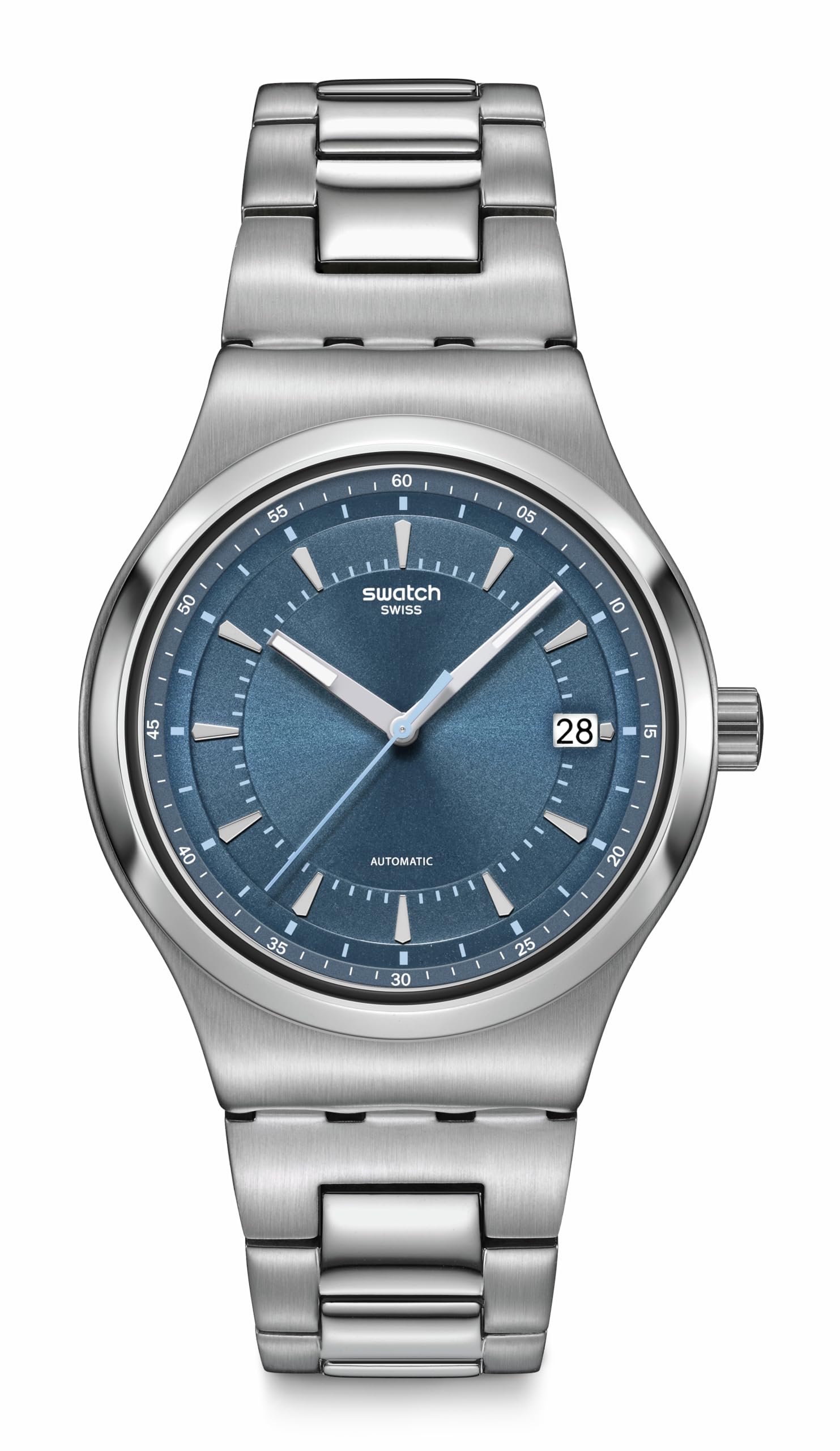 Irony Sistem51 Unisex Watch Casual Polymer Blue Automatic Waterproof Shimmer At Dusk