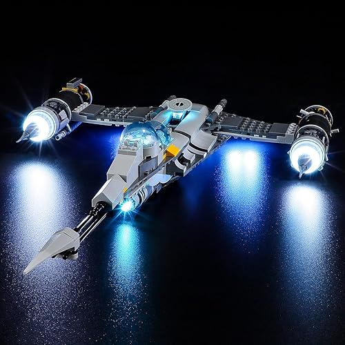 YEABRICKS Kit de luz LED para Lego - Modelo de bloques de construcción N-1 Starfighter de Star Wars The Mandalorian, juego de luces LED compatible