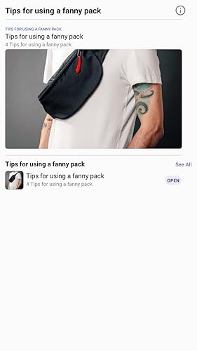 Tips for using a fanny pack