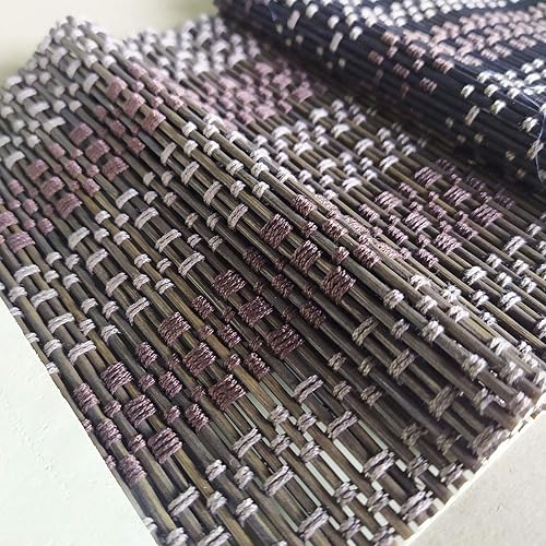 Miniatura 8 de LETAU Persianas romanas de madera sin cordón para ventana, persianas de bambú con filtro de luz para interiores, hogar, oficina, cocina, patrón 7