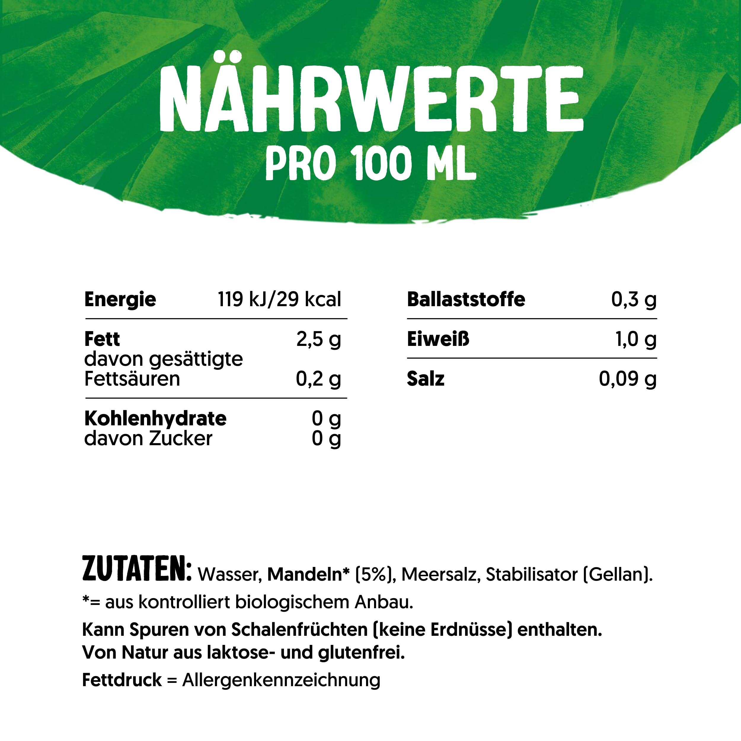 Alpro Bio Mandeldrink ohne Zucker – 8 x 1 l