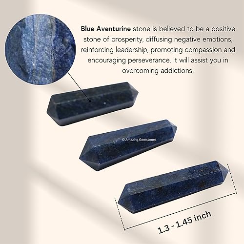 Vista 30 de Amazing Gemstone Puntos de cristal de amatista, cristales curativos y piedras a granel, paquete de 3 puntas curativas de doble terminación