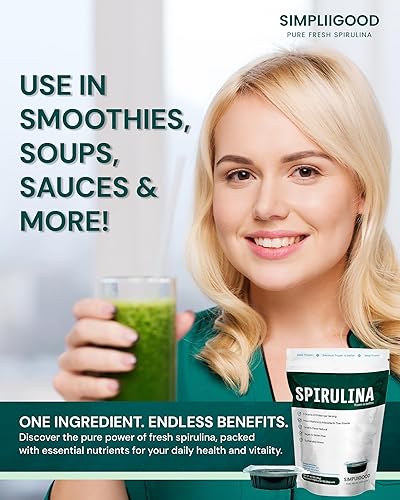 Miniatura 3 de Cubos de espirulina  Superalimento rico en proteínas y vitaminas con sabor natural  Vegano, sin gluten y nutrientes Powerhouse cápsulas de
