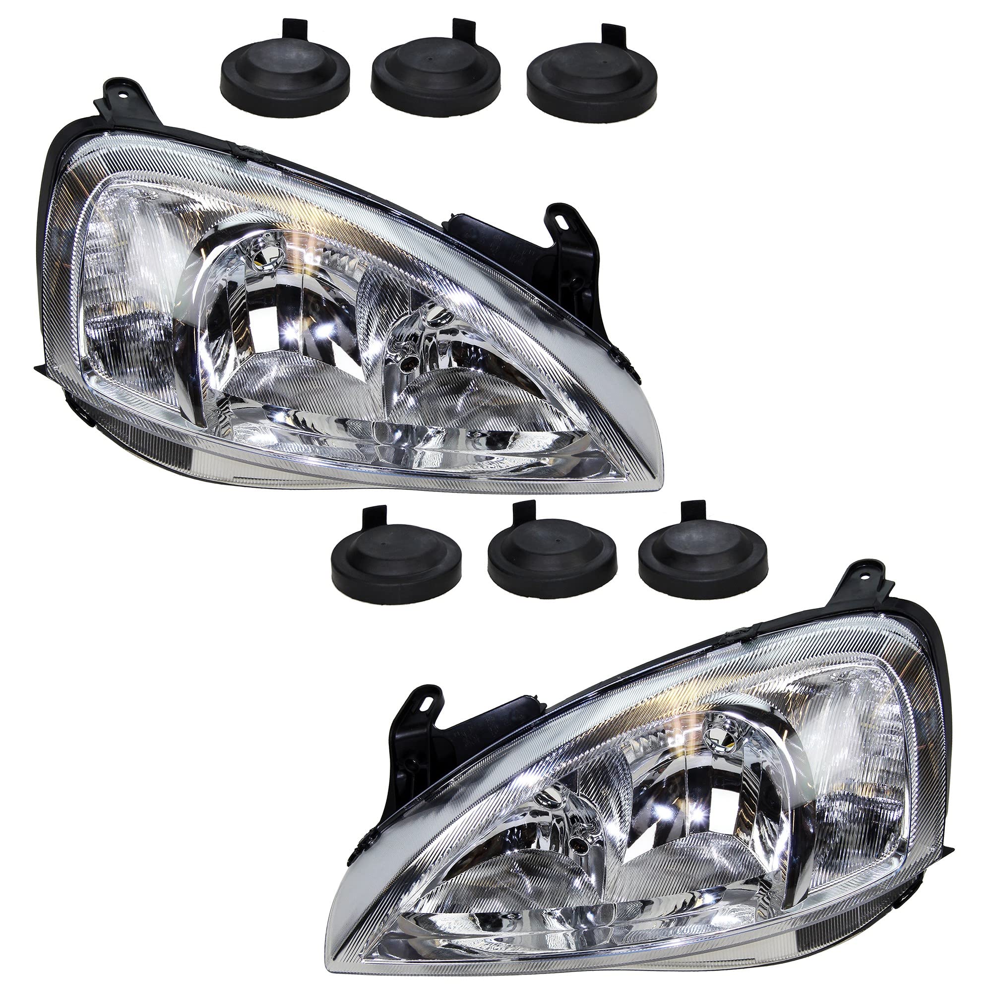 BESTPRICE 2x fari principali anteriori sinistro + destro H7, compatibili con OPEL COMBO furgone/hatchback, COMBO Tour, CORSA C (X01), CORSA C furgone/hatchback (X01)