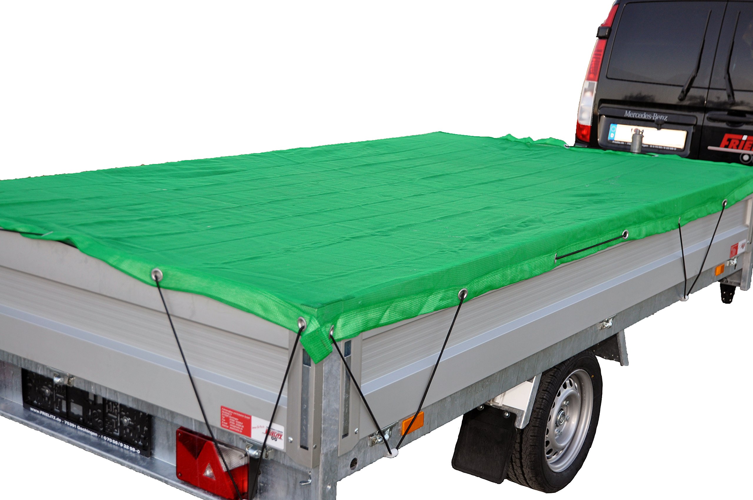 Ratioparts Filet de remorque en Tissu Vert 1500 x 2200 mm