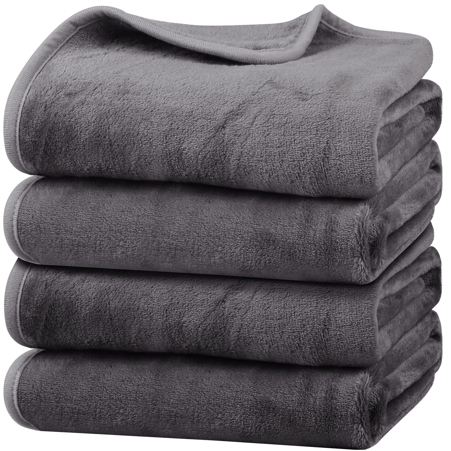 Onarway Dog Blanket Washable for Puppy: 4 Packs Dog Blankets 40”x28” - Fluffy Soft Small Throw for Cat Puppy Kitten Dogs - Fleece Pet Blankets for Bed Sofa Car and Indoor - Purple