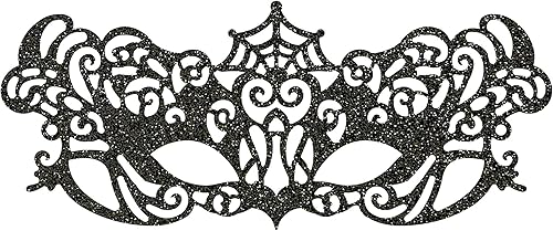 Miniatura 3 de CR Gibson Máscara de mascarada negra y dorada para Halloween 100in de ancho x 45in de alto 8 piezas 100in de ancho x 45in de alto negro y dorado