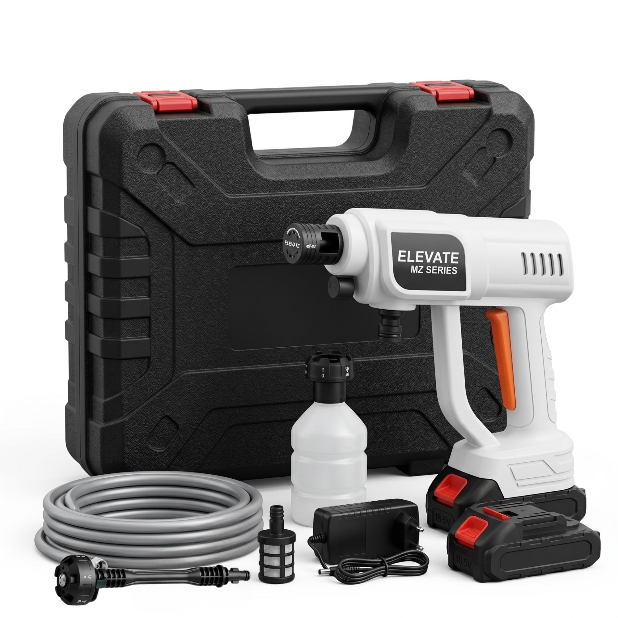 Mansaa Cordless Portable 48V Wireless Pressure Washer Gun -12000mAh High Pressure Water Gun for Car and Bike Wash, Adjustable 6 in 1 Nozzle, 5M Hose Pipe, Double Battery Included.-image-20