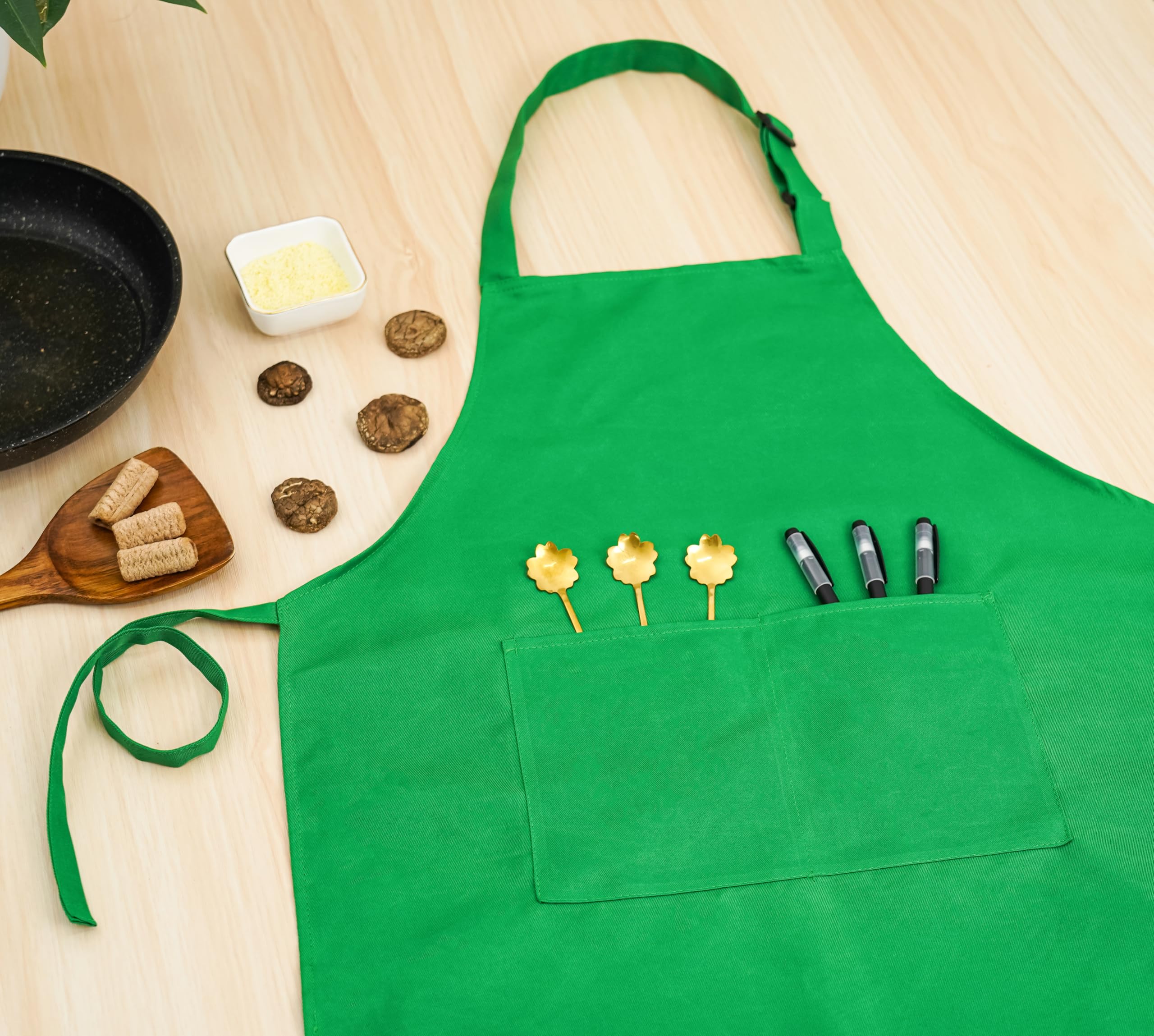 Delantal infantil con correa ajustable con 2 bolsillos, para pintura, cocina, manualidades, unisex, de 5 a 12 años