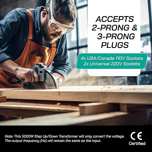 Miniatura 7 de Convertidor de voltaje de 3000 vatios transformador regulador de servicio pesado - Paso hacia arribaabajo - 110120220240 voltios - Cable totalmente