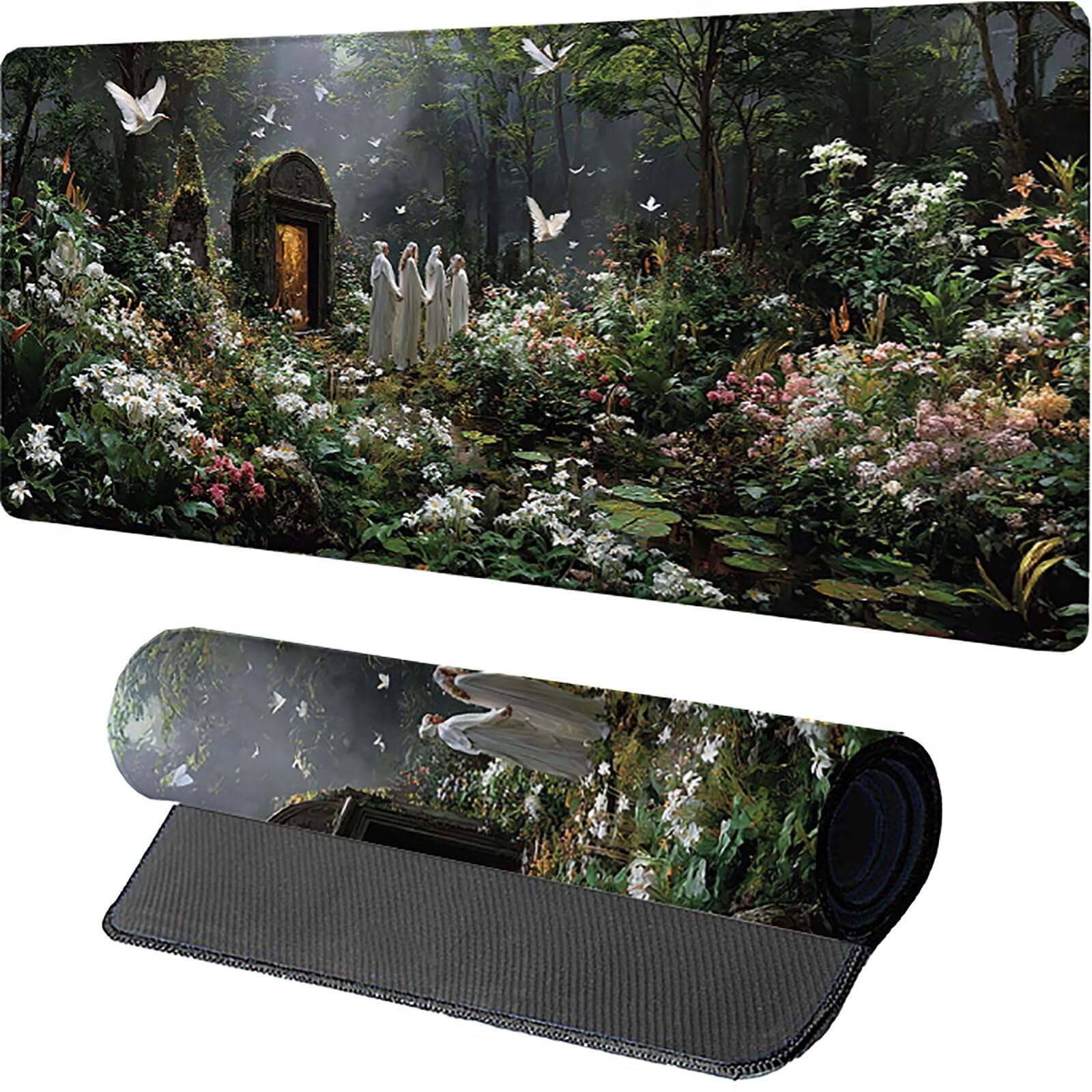 Zobacz Podkładka pod mysz do gier 1600 x 800 x 3 mm, podkładka pod mysz XXL, podkładka pod mysz biurkową z gumową podstawą, akcesoria biurowe, mysz ze szwami na krawędziach, do pracy gracza T-2363