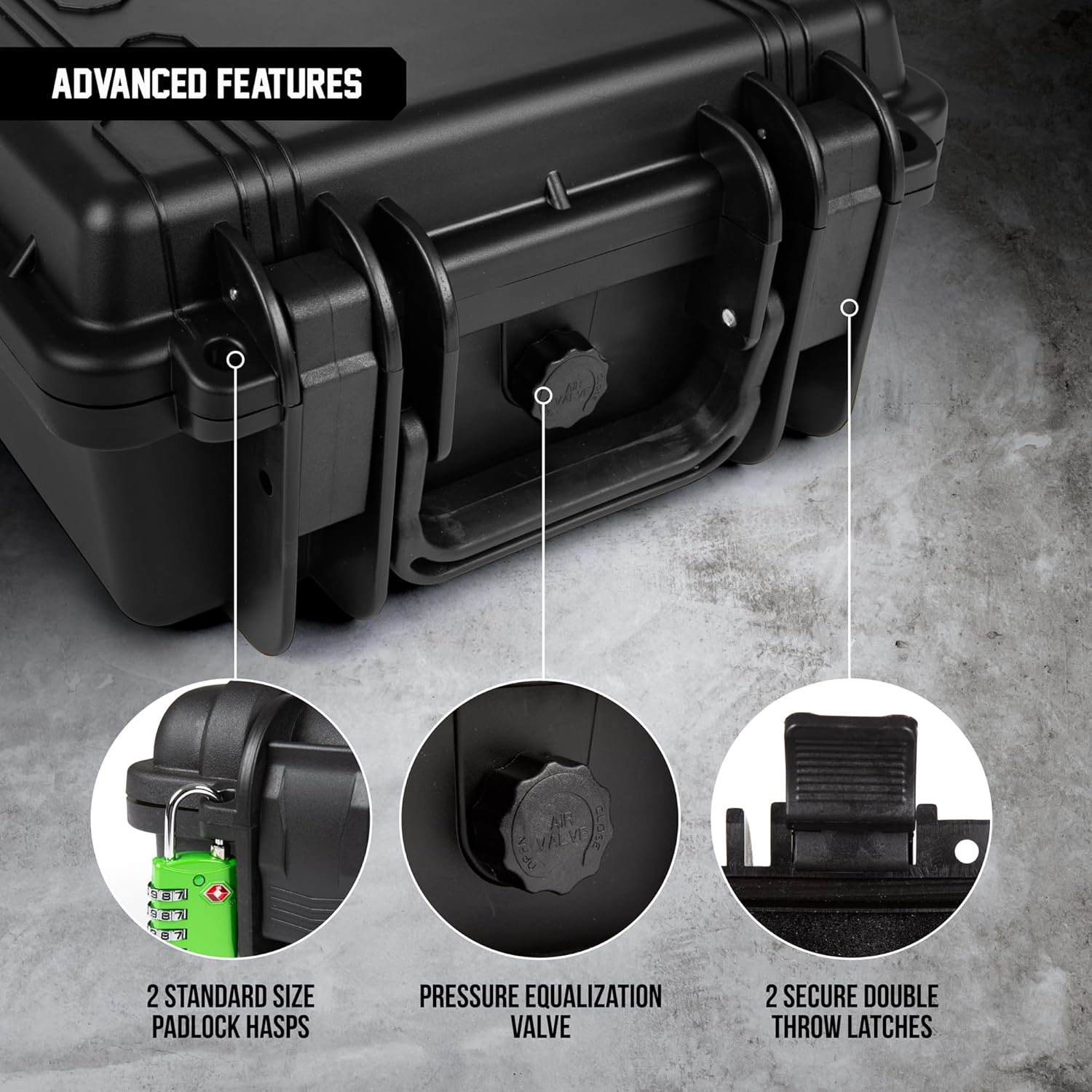 Durabox All Weather Hard Case 10 x 9 x 5” - TSA Approved Hard Shell Travel Case with Customizable Foam for Cameras, Lenses, Electronics and Other Gear