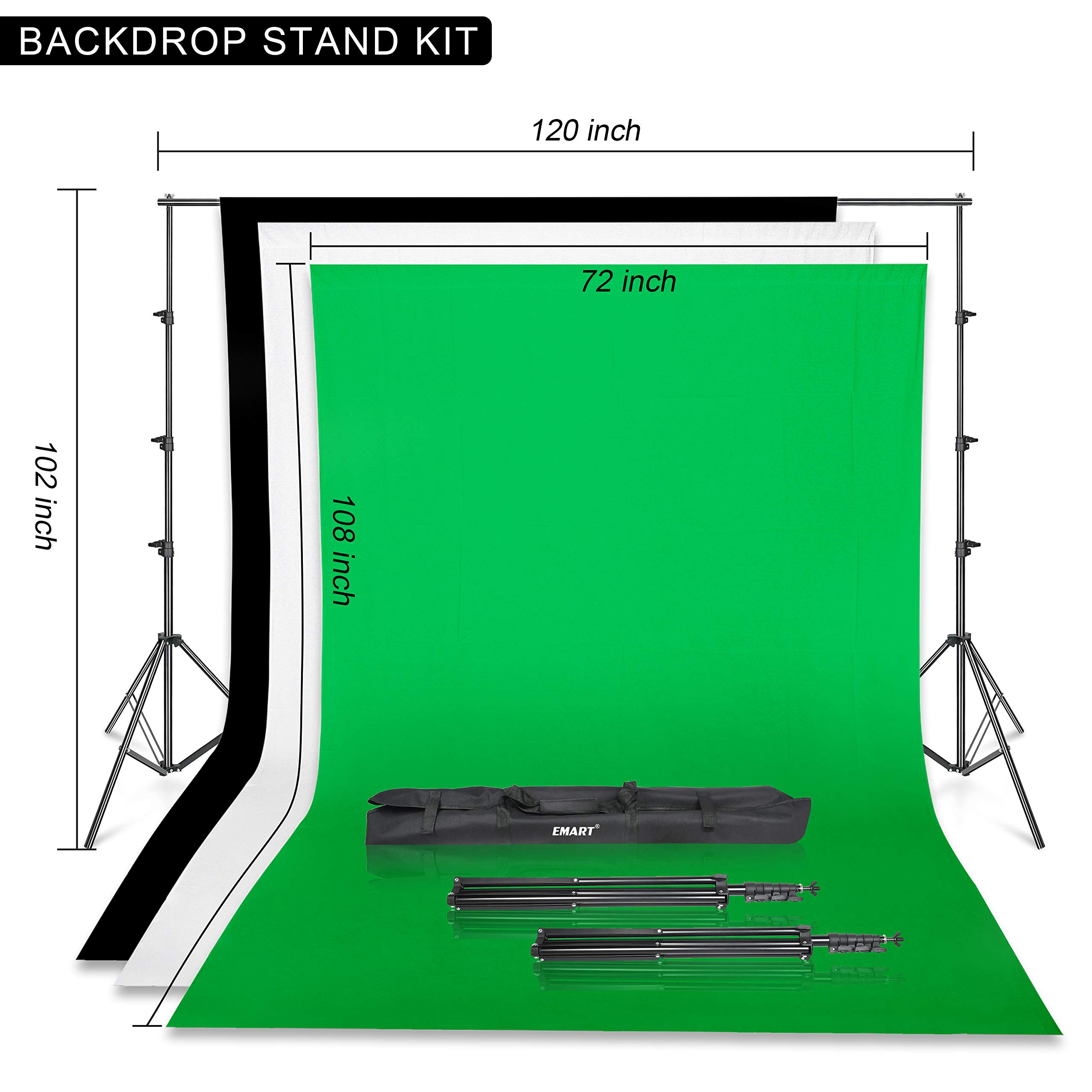 Emart Photography Backdrop Lighting Kit,Studio Camera Photo Light