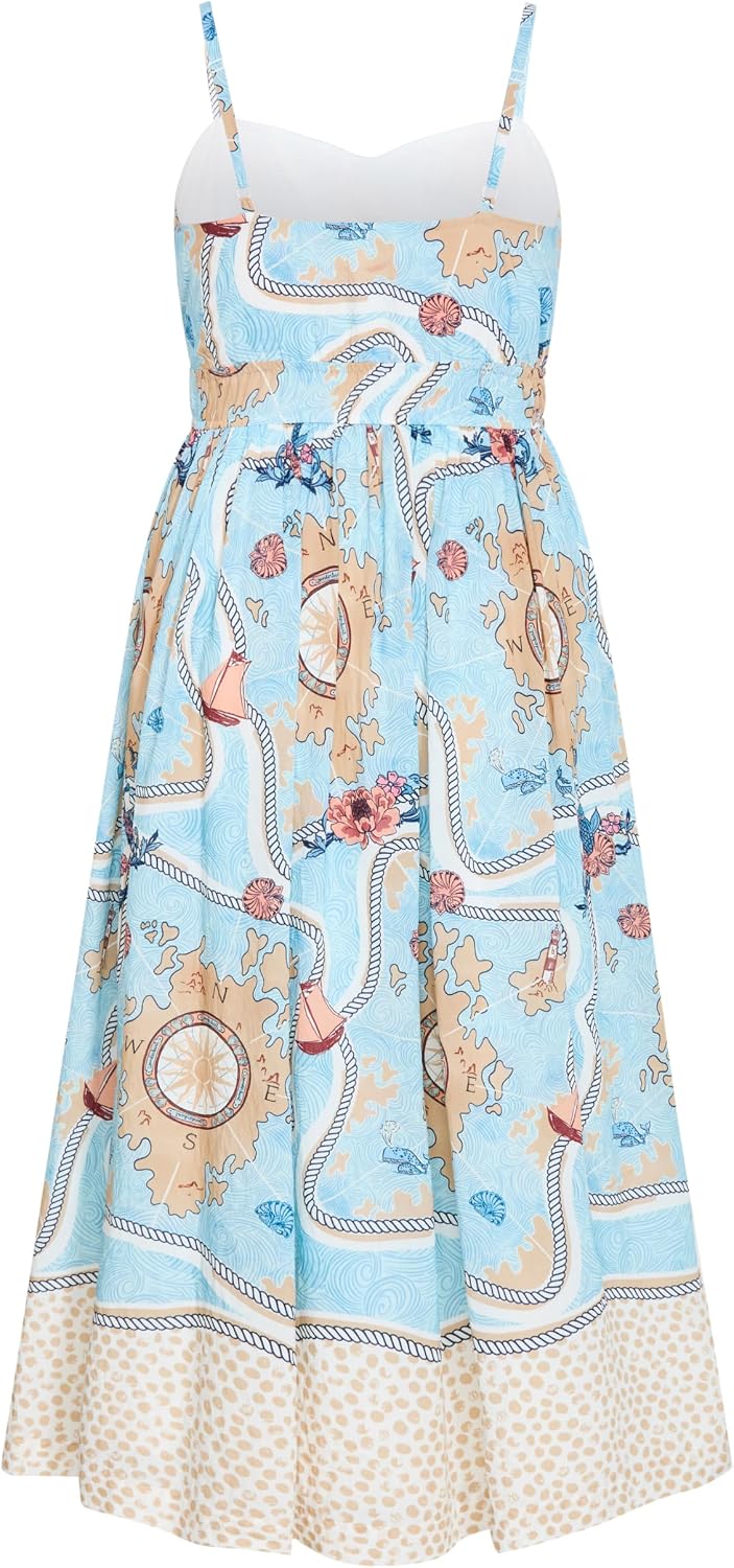 City Chic Plus Size Dress - Voyage Print Maxi