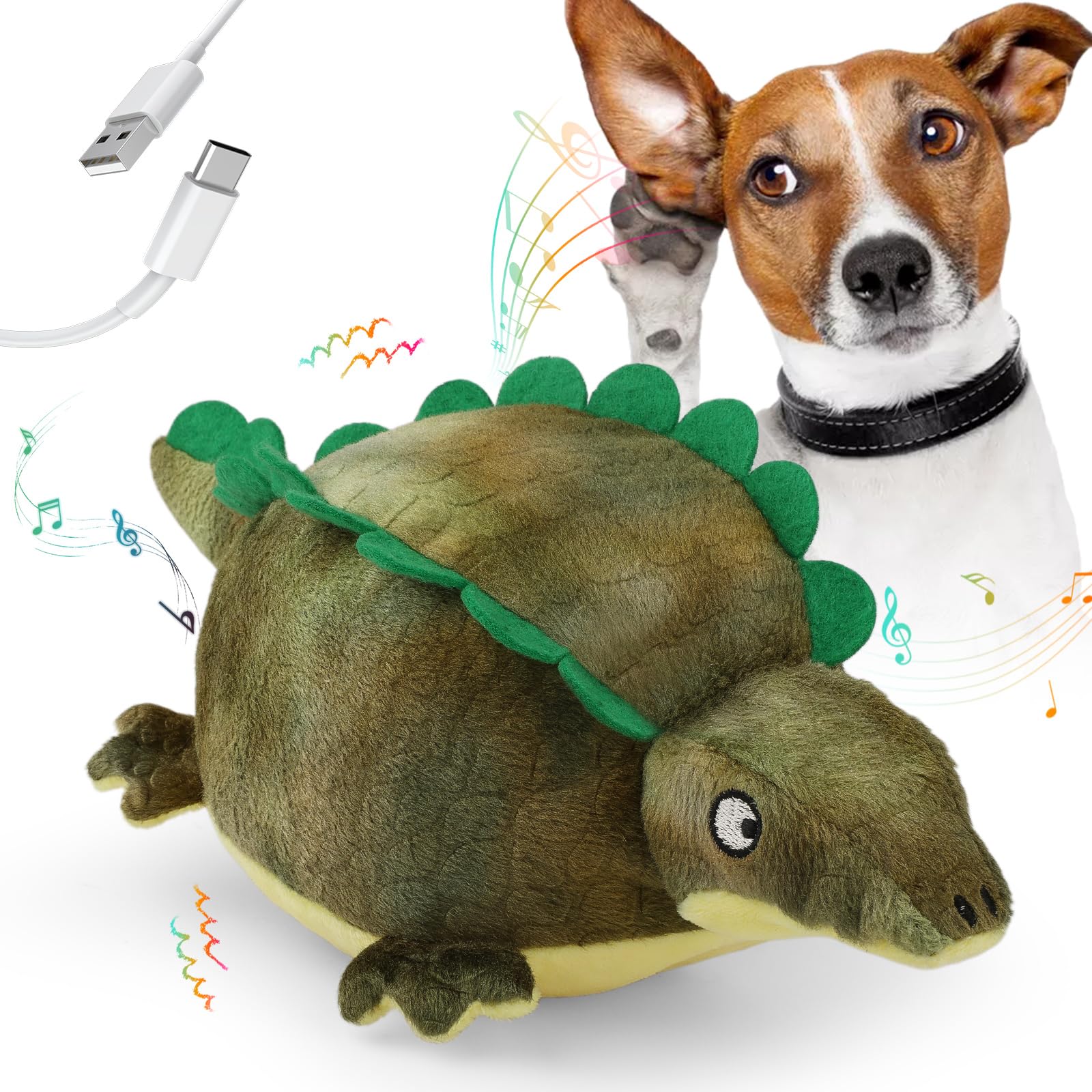 QDAN Interactive Dog Toys 2025 Newly Upgraded Remote Control Rechargeable Dog Toys to Keep Them Busy Squeaky Soccer