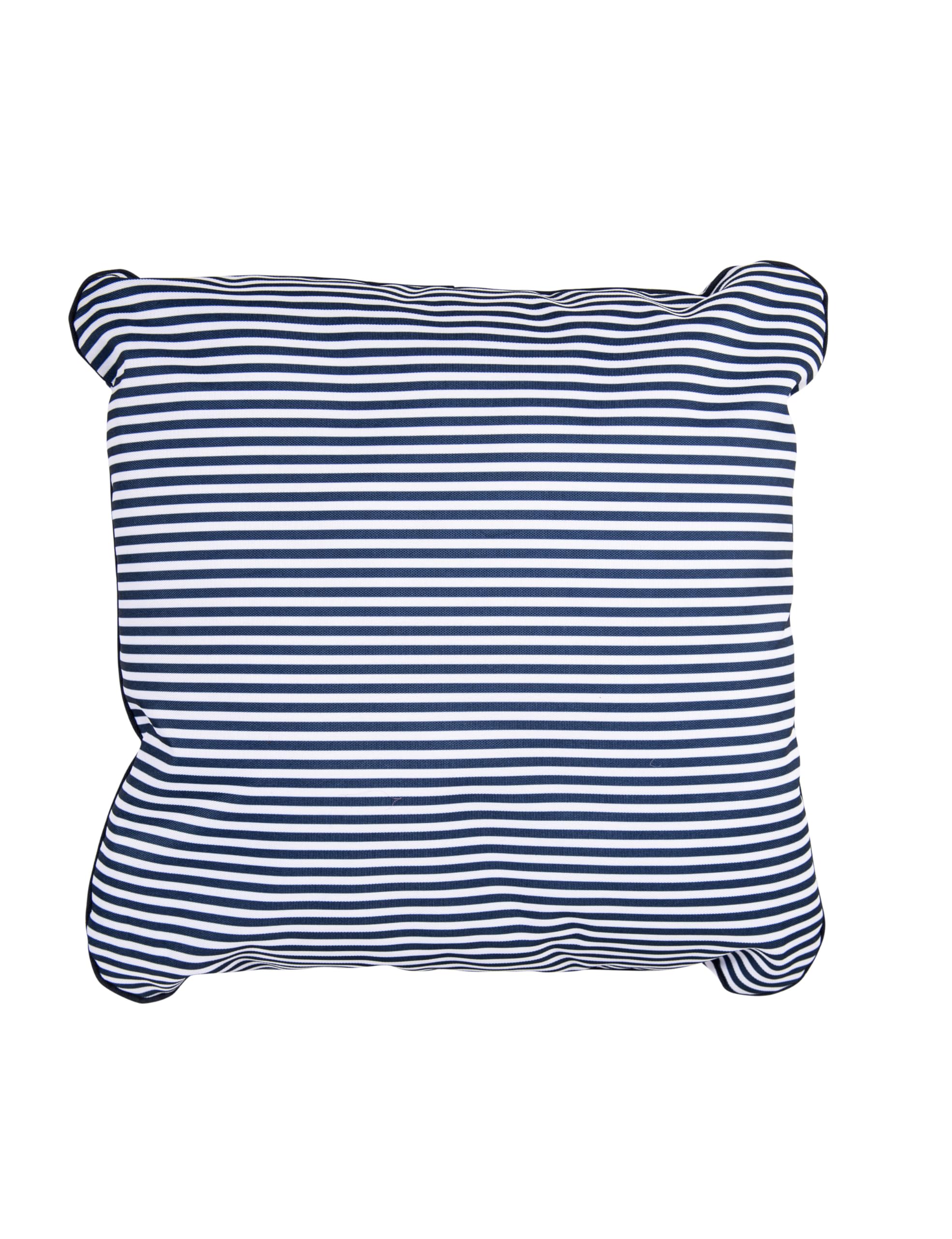 Three Rivers Navy And White Striped Cushion Outdoor/Indoor 45 X 45Cm