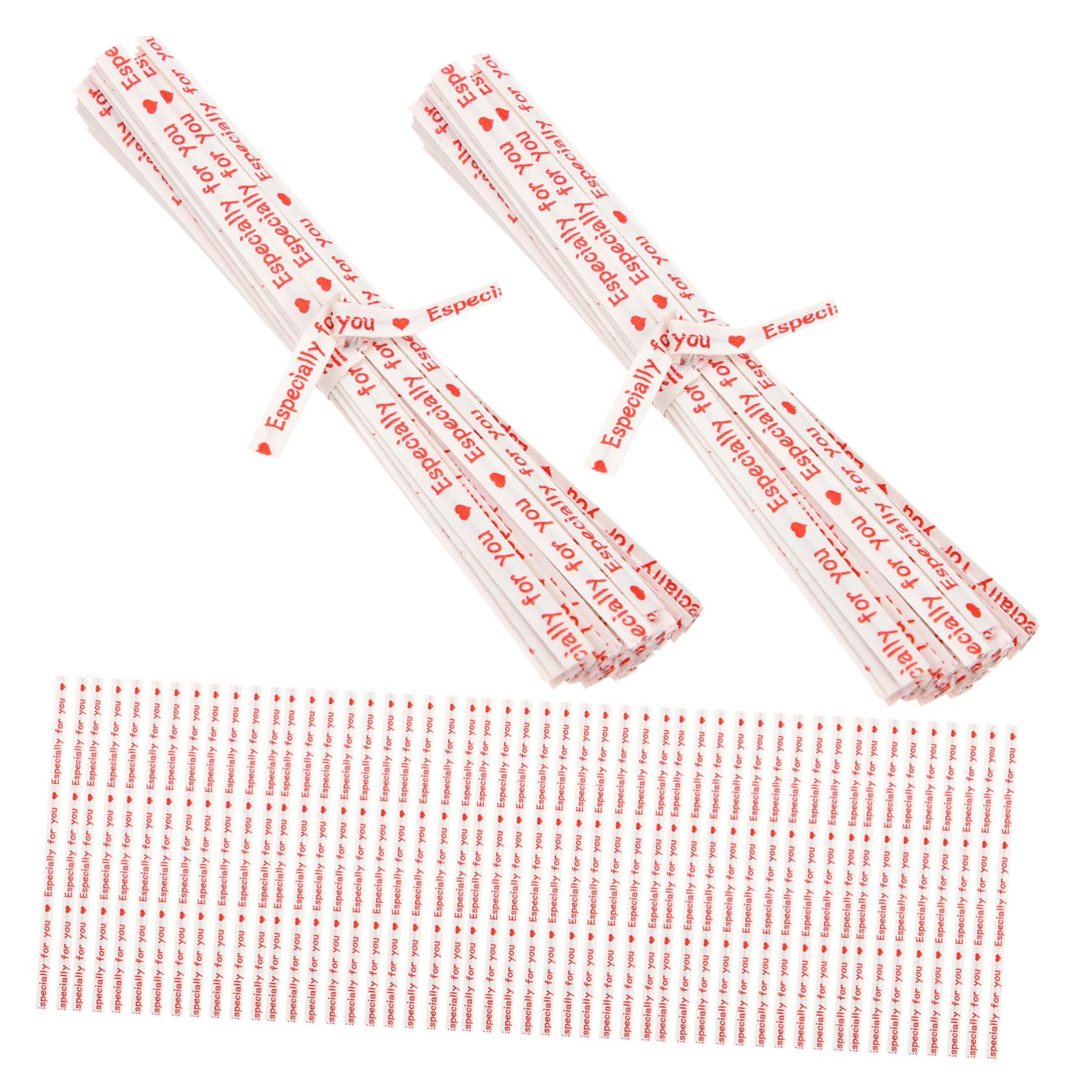 VILLCASE 2000pcs Zhasi Bag Ties Bags Ties Favor Bag Ties Metallic Cable Sealing Bow Ties Small Candy Bags Wire Bag Ties Lollipops Ties Metal Wire Ties Baking Ties Paper White Snack