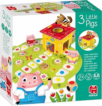 Goula Jeu de Société Coopératif Les 3 Petits Cochons Goula