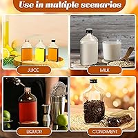 Vista 4 de Patelai 32 mini botellas de vidrio a granel con tapas, botellas de licor transparentes, botellas vacías de alcohol, embotellado de bebidas