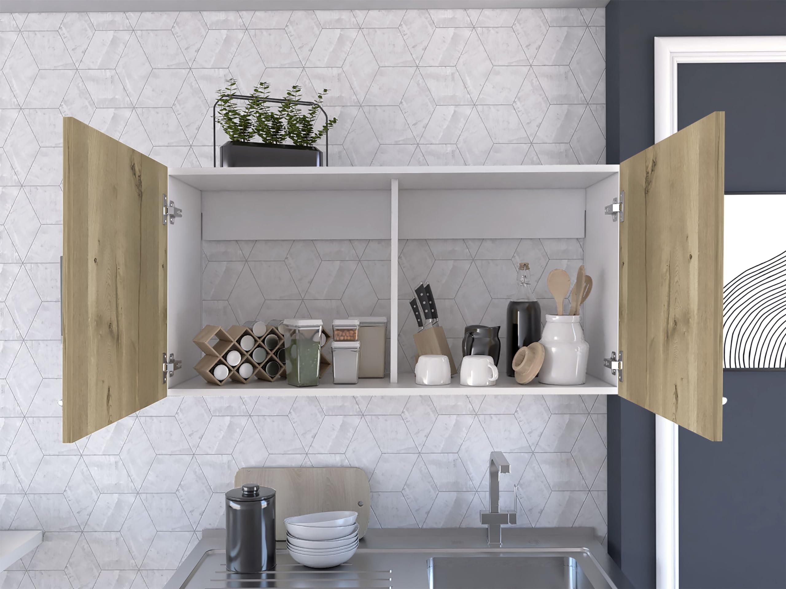 Amazon.com: Oklahoma Wall Cabinet, 39 Inch Wide Kitchen Cupboard