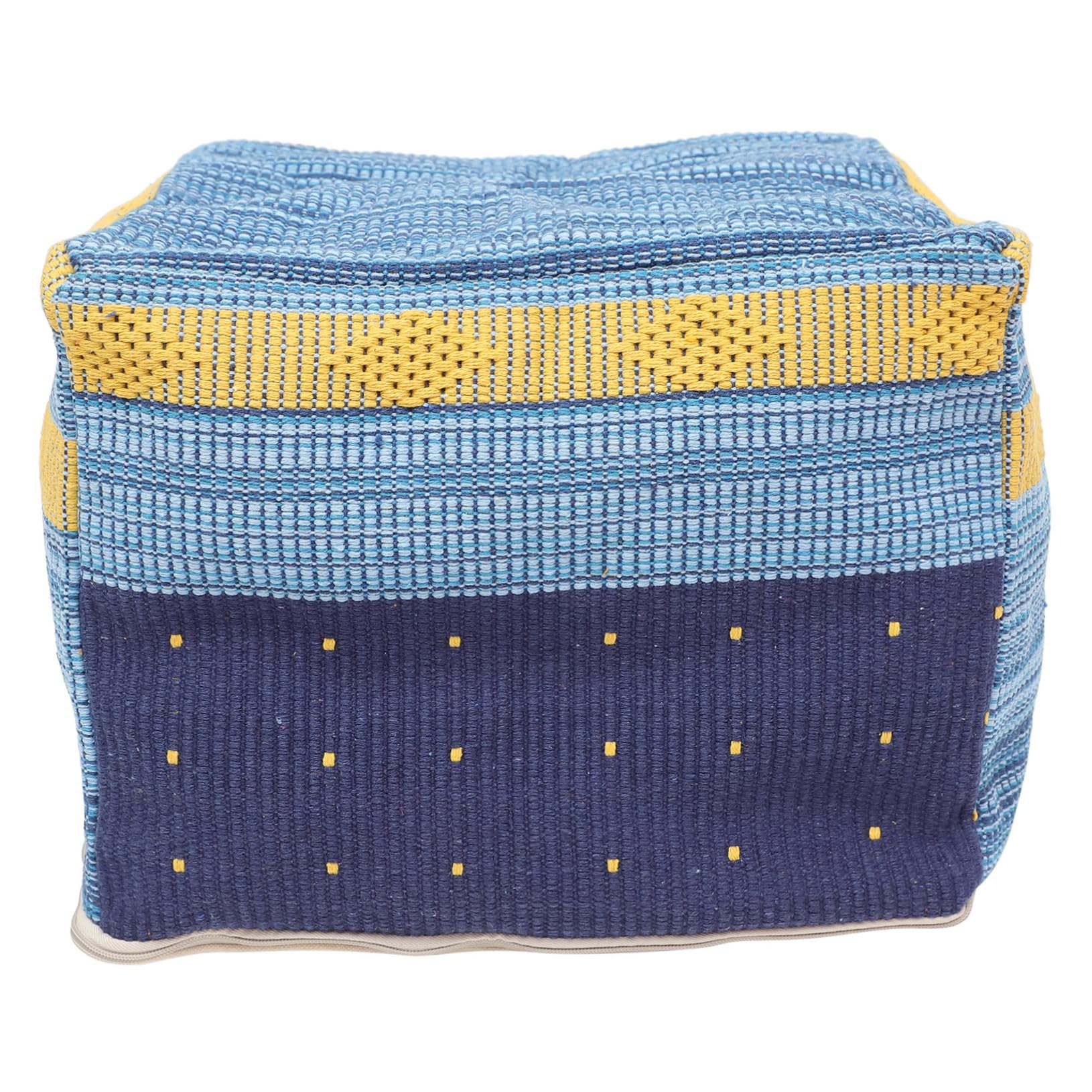 Housse de coussin tatami carré bleu étoilé en coton épais sans rembourrage Toyvian