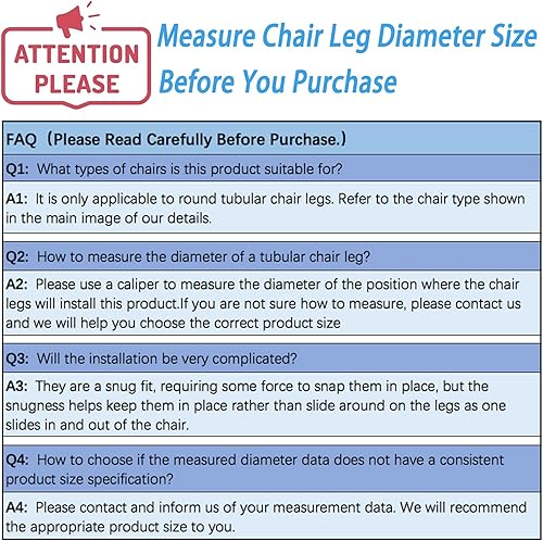 Miniatura 5 de Tapas de puntas de patas de silla con almohadillas de fieltro, protectores de patas de muebles se deslizan suavemente, sin arañazos, sin ruido,