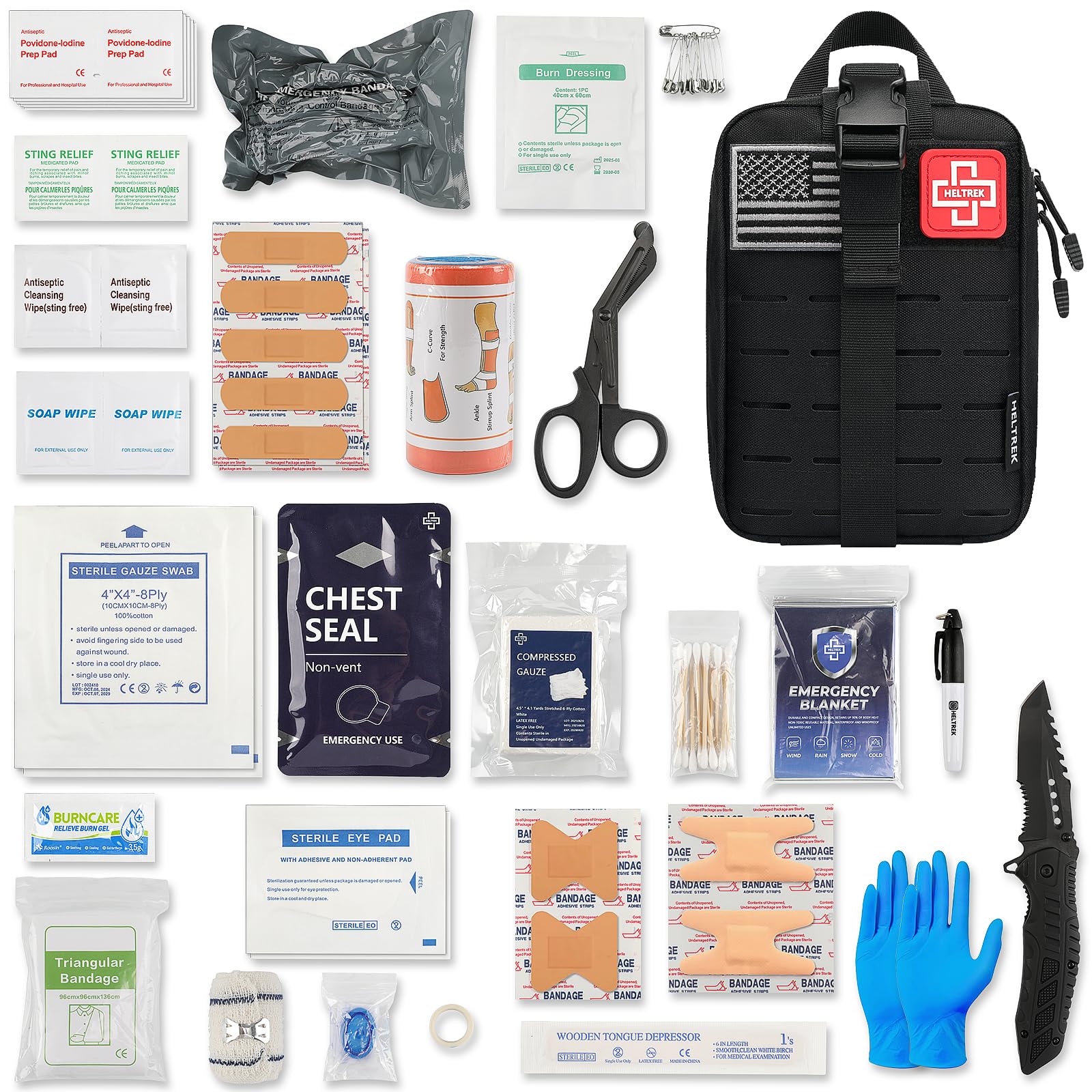 Amazon.com: Heltrek Trauma First Aid Kit, Compact Tactical IFAK