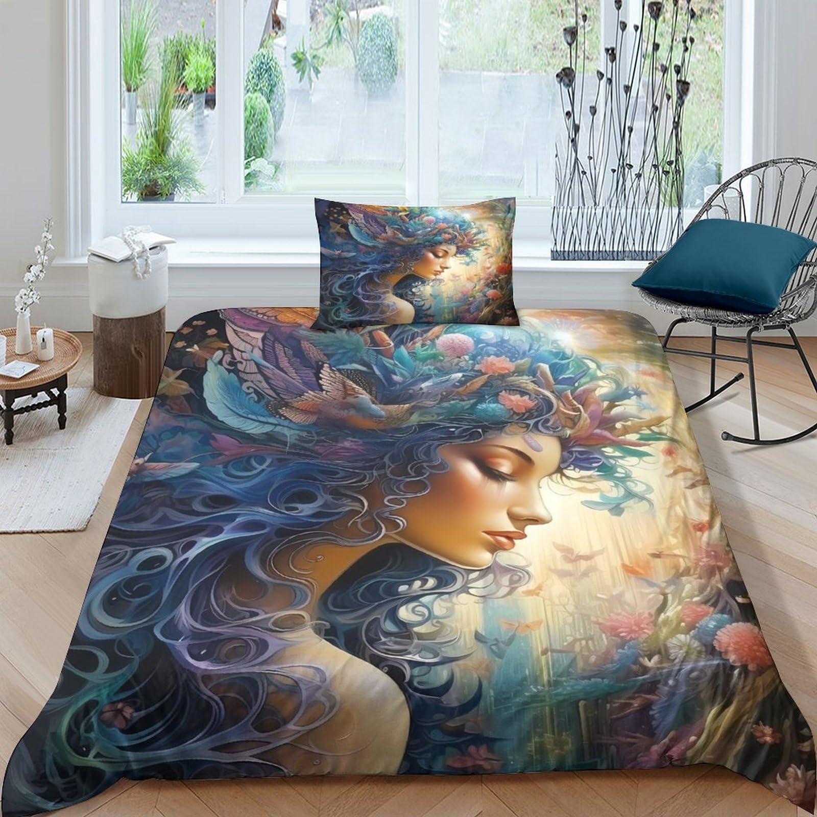 Housse de couette 3D papillon pour illuminer la chambre des enfants et adultes