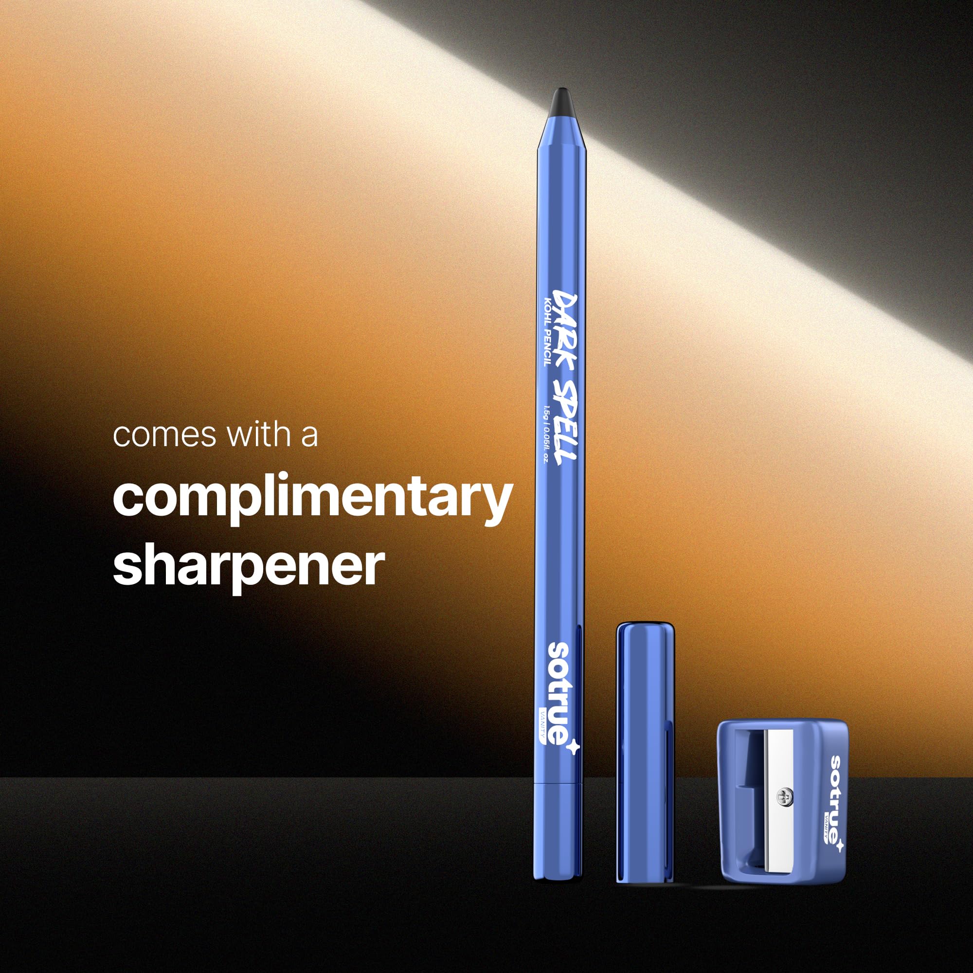 Sotrue Dark Spell Kohl Kajal Pencil with Sharpener | Smudgeproof, 24 Hours Long Stay | One Swipe Application | Matte Finish |1.5 gm - Image 3 thumbnail