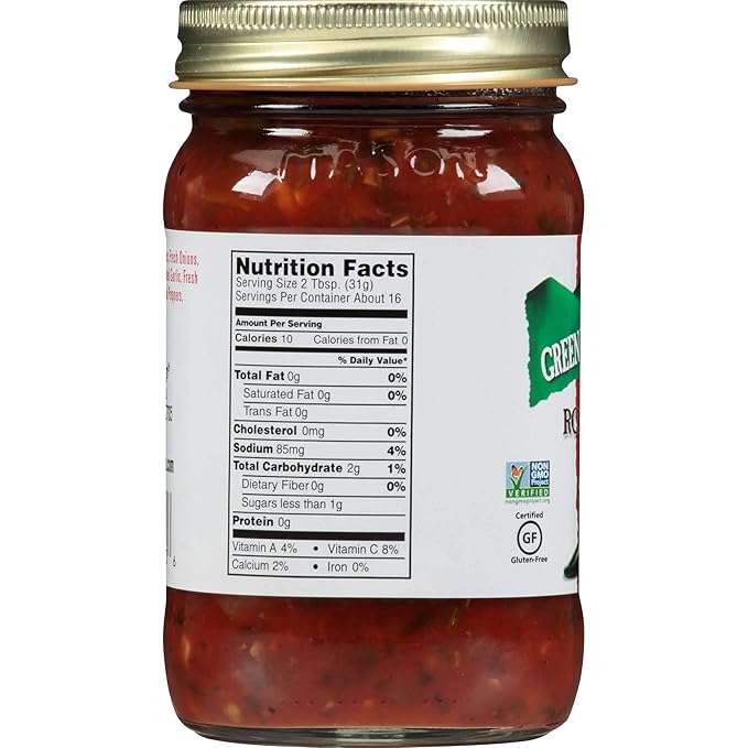 Green Mountain Gringo Salsa Garlic Fire Roasted 16 oz Pack x12 miniatura 2