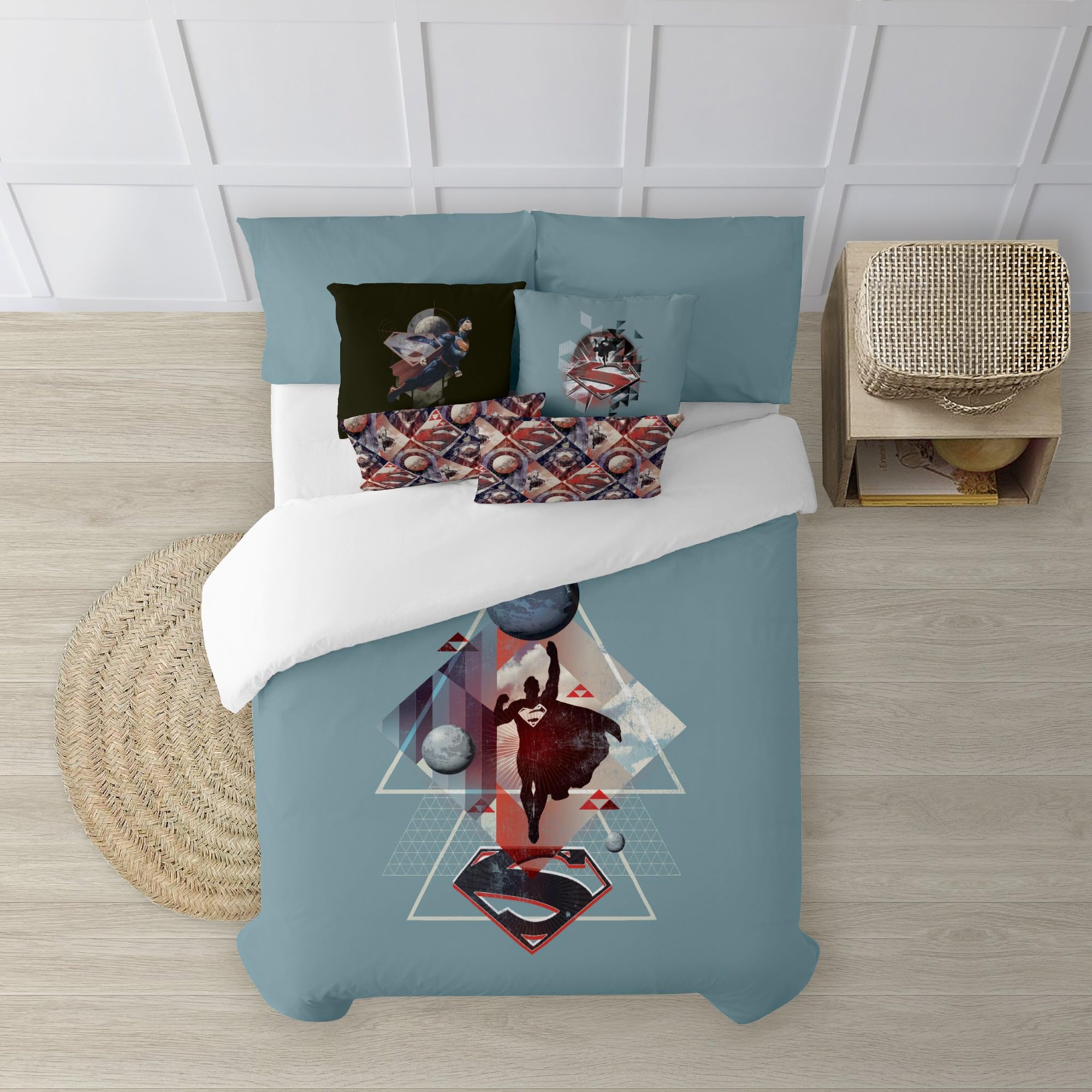 Funda Nórdica Superman Geometric BELUM de Algodón para Cama 180