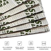 Vista 7 de Siless Max 120 mil (3mm) 30 pies cuadrados Alfombrilla de amortiguación de sonido para automóvil - Aislante de sonido automotriz de butilo