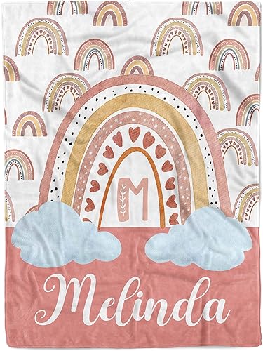Miniatura 26 de Mantas de bebé personalizadas – Regalos personalizados para bebé con nombre para niñas – Suave, ligera y para regalar (mariposa 155) Mariposa