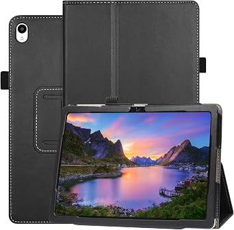Case for Onn. 10.1 Inch Tablet Gen 4 Model100135925 2024 Release - Folio PU Leather Stand Cover with Pencil Holder, Black