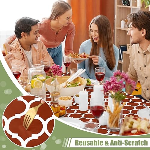 Miniatura 70 de Smiry - Mantel rectangular para mesa de pícnic, impermeable, elástico, ajustable para mesas de 6 pies de vinilo con parte trasera de franela Verde