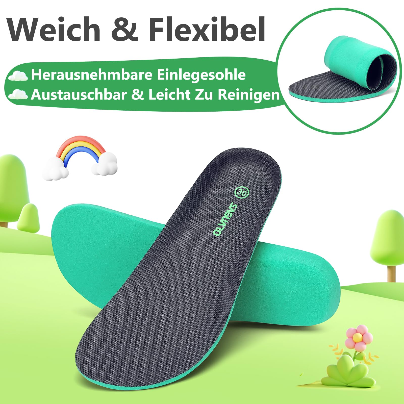 SAGUARO Kinder Barfußschuhe mit Klettverschluss, Breiter Zehenbox und Zero-Drop-Sohle, für Alltag, Kindergarten und Outdoor