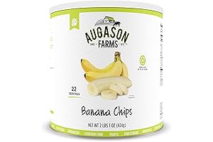 Augason Farms 10 Can Clearance Sale: Banana Chips 2 lbs 1 oz No. 10 Can