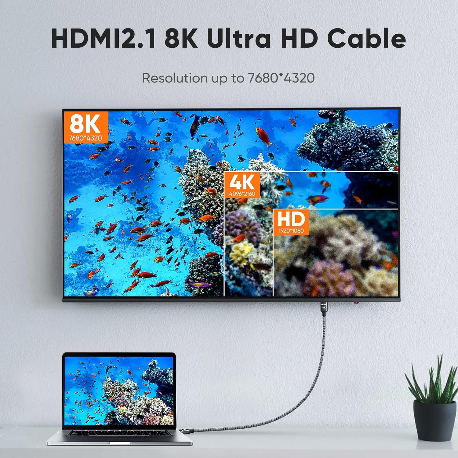 ARISKEEN 8K HDMI 2.1 Kabel 10M – Bild 3