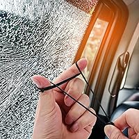 Vista 5 de WFJ 2 pulseras para romper ventanas de coche, elegante correa de muñeca con pinzas de carburo de cuentas de vidrio rompedor de emergencia