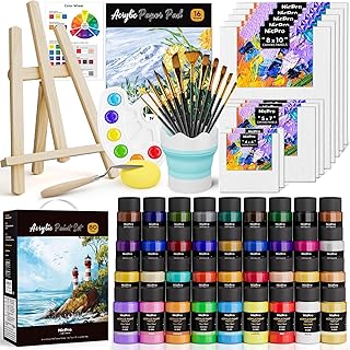 Nicpro Acrylic Paint Canvas Set for Adults, 80PCS Art Painting Supplies ...