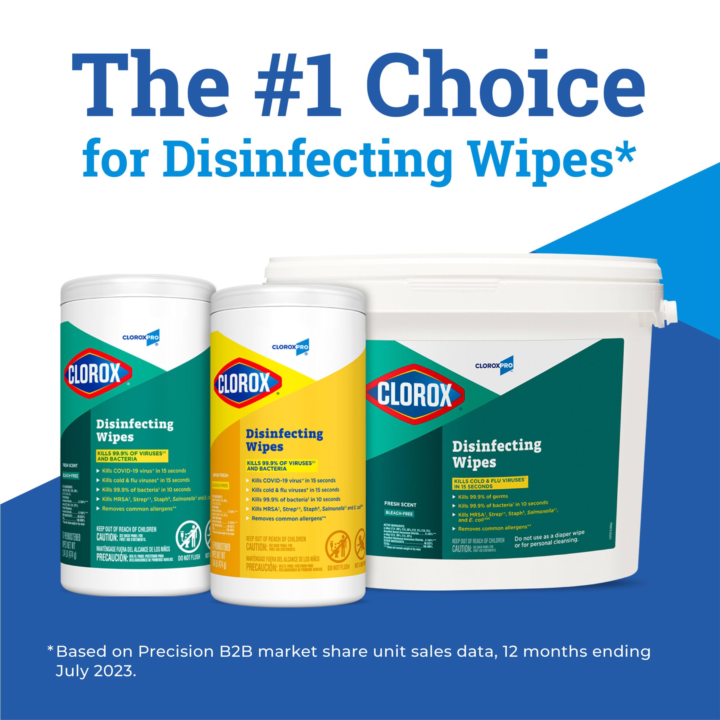 Clorox 31547 desinfección limpiador, 7 "Ancho, 7 cm de largo, aroma fresco (Pack de 700)