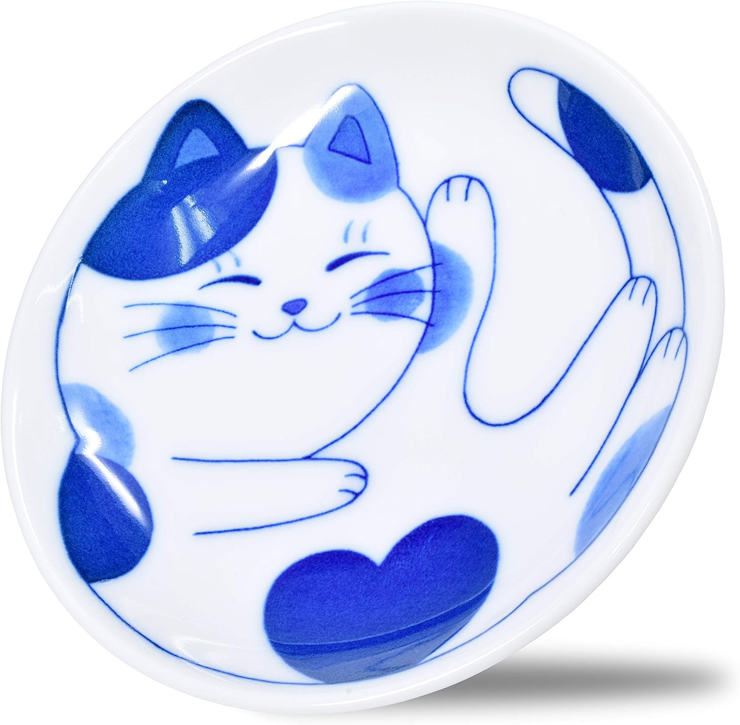Japanese Rice Bowl Ramen Noodle bowl Cat Design, 4.5" 9.2 oz Mike