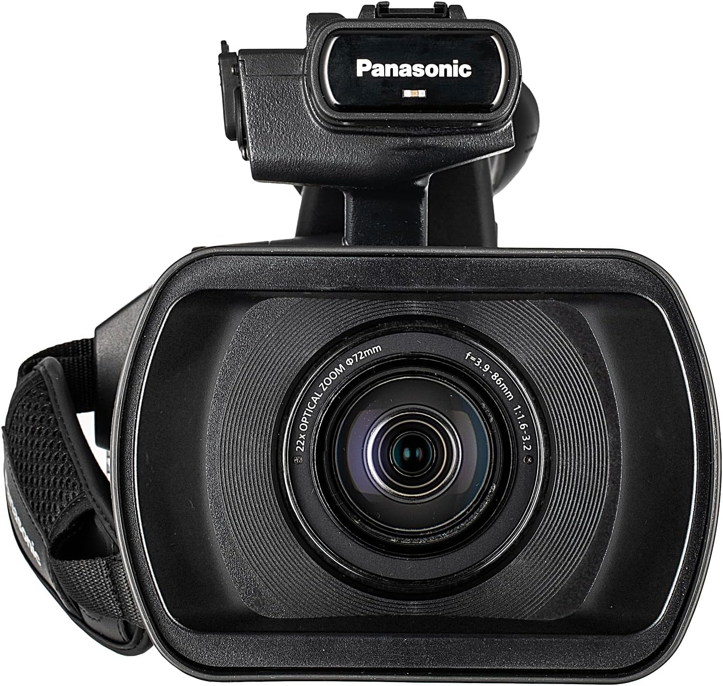 ፊት ለፊት view of Panasonic AG-AC160 lens