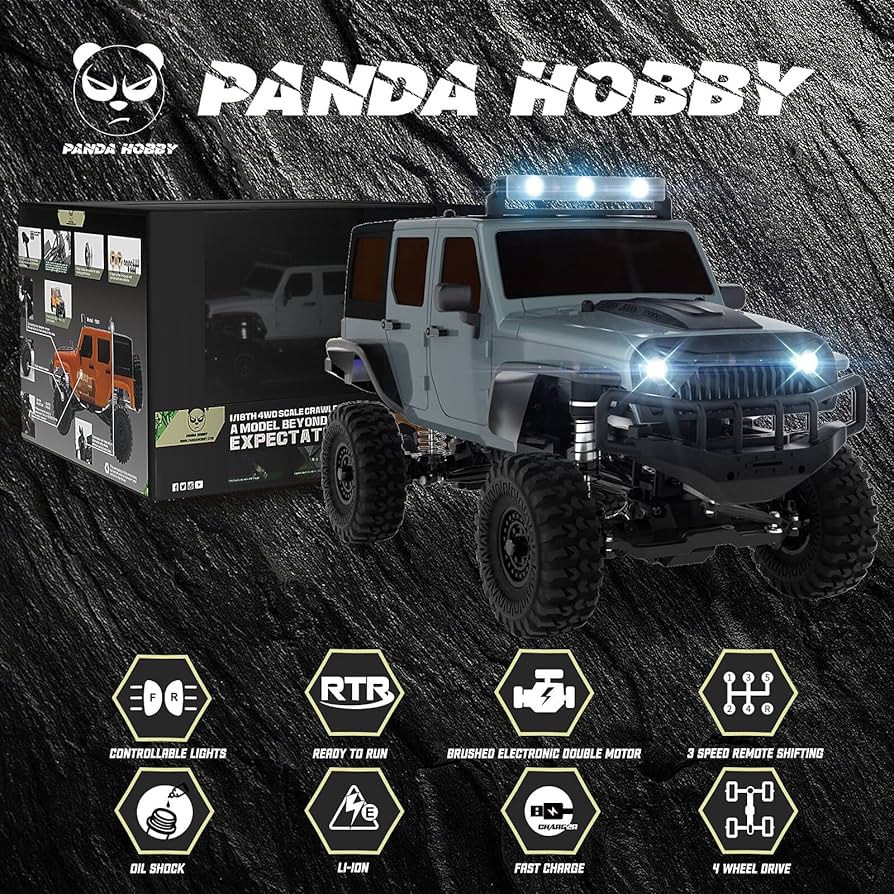 Amazon.co.jp: PANDA HOBBY RCクローラー 1/18 4x4 RCロッククローラー