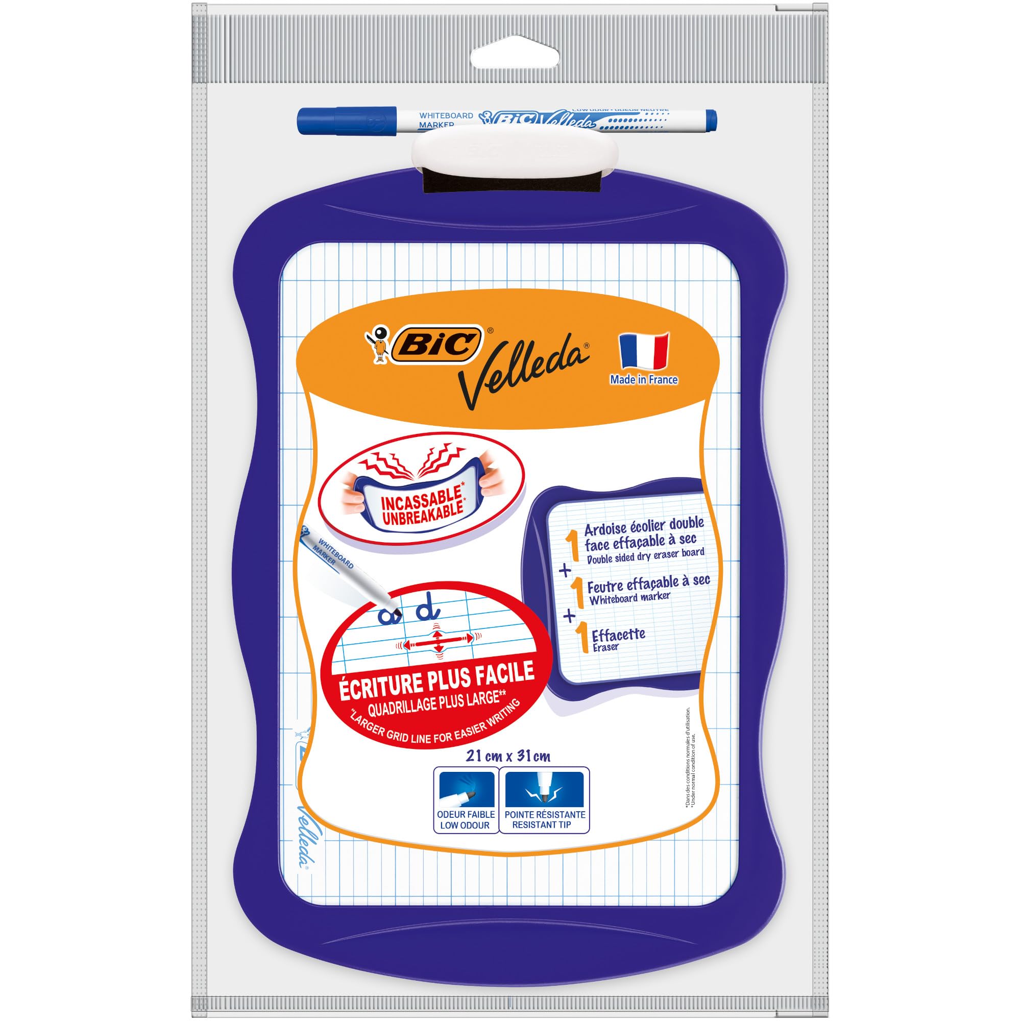 Bic Whiteboard Velleda, 20 x 31 cm, Assorted Color