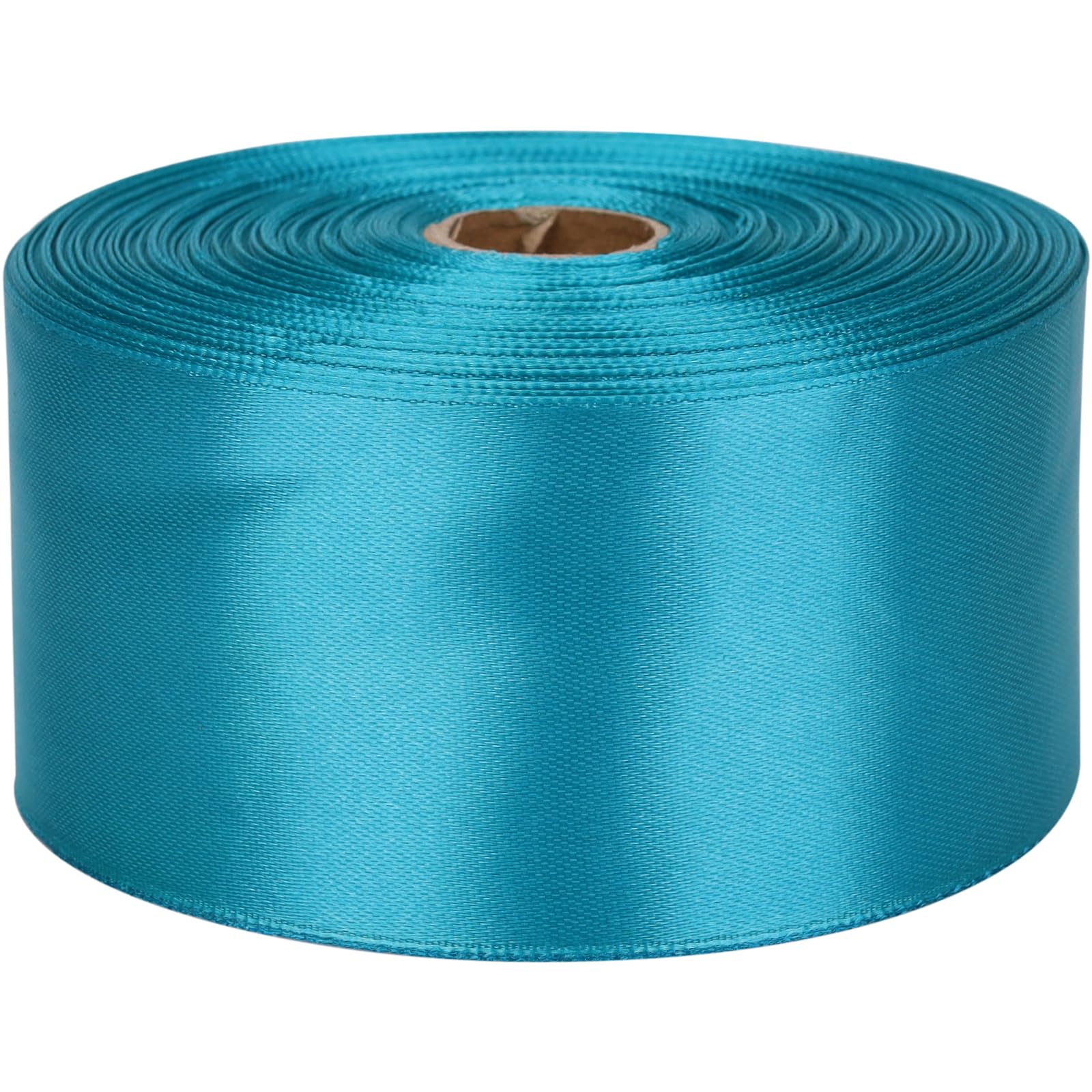 Nsilu 2 inch Peacock Blue Satin Ribbon 50 Yards Solid Fabric Ribbons Roll for Gift Wrapping, Satin Weddings,Flower Bouquet, Invitations,Sewing,Party