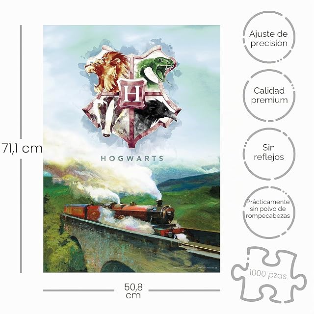 Foto 2 de 7 de Puzzle Harry Potter - Puzzle 1000 Piezas Harry Potter Hogwarts Express & Escudo