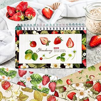 Amazon.com : 24 Sheets Strawberry Scrapbook Pape 12
