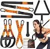 Home Resistance Training Kit, Suspension Trainer Strap with Adjustable Extensions, Door Anchor, Carry Bag – Strength Training Equipment for Whole Body Weight Training at Home or Outdoors